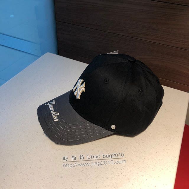 NY新品男士帽子 MLB做舊拼接棒球帽鴨舌帽  mm1478